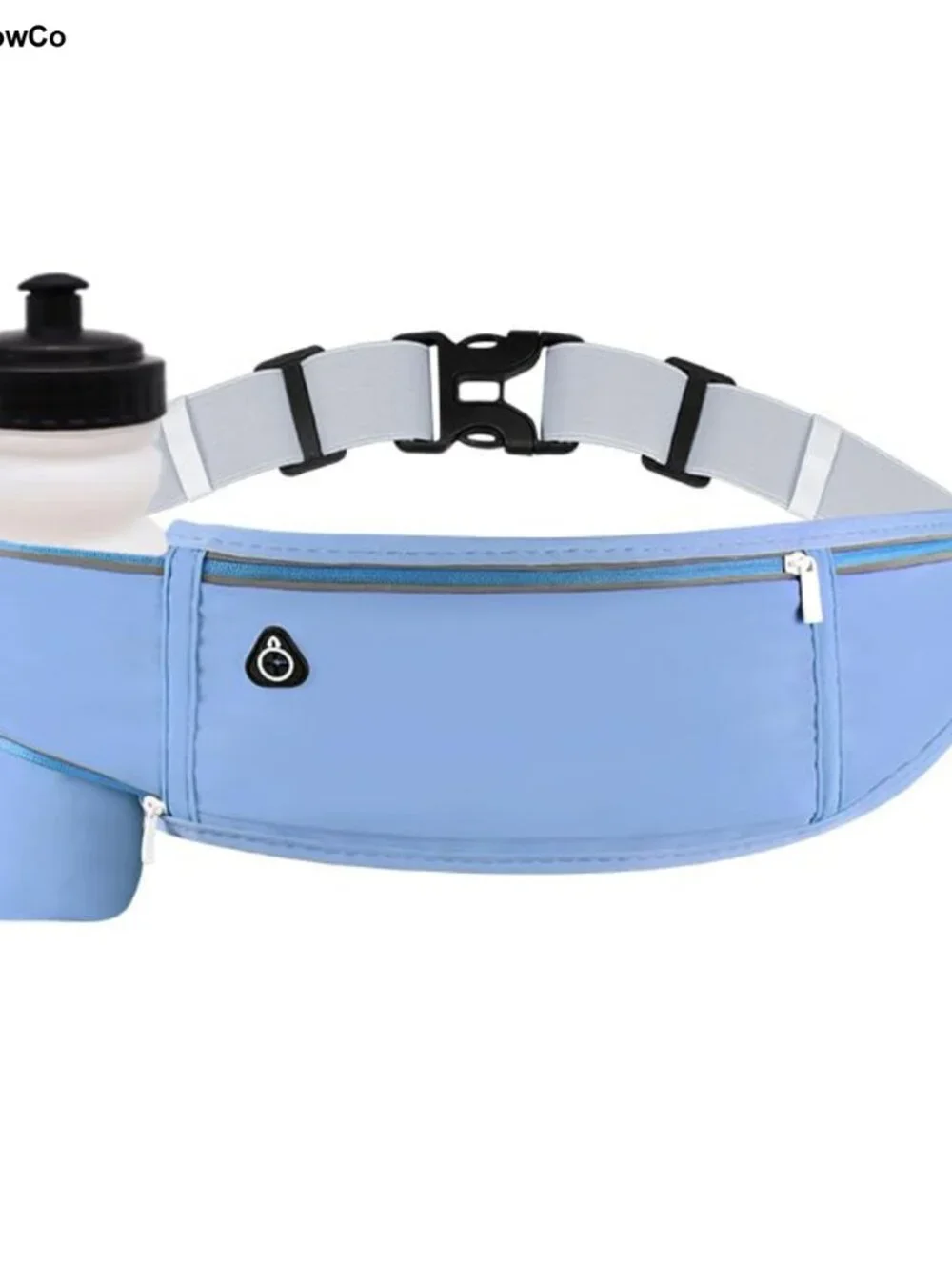 Running Belt with Water Bottle Holder, 3 Pockets, Crossbody Fanny Pack for Men